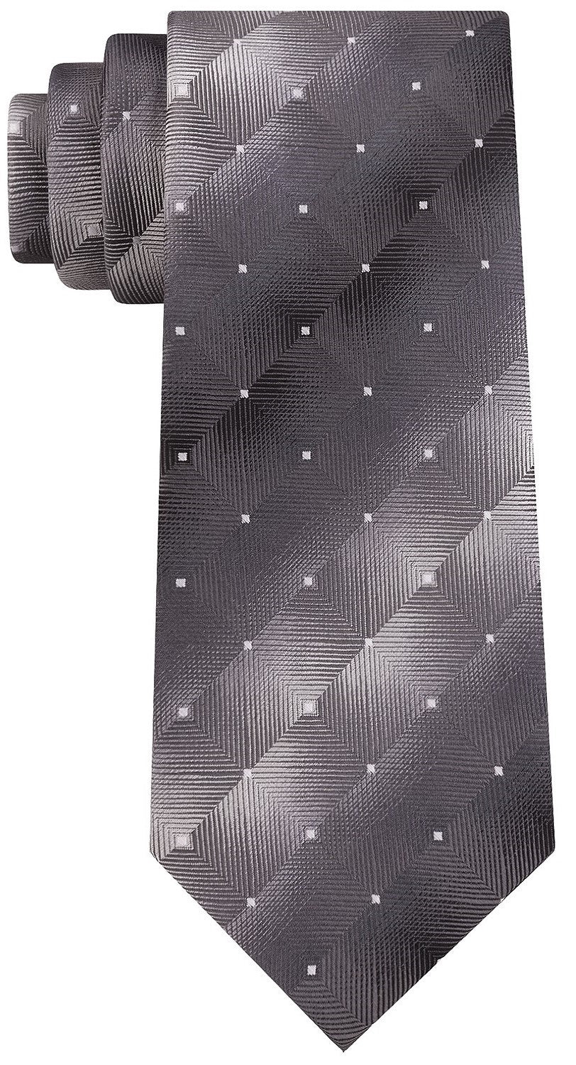 Van Heusen Men's Pizarroso Geo Tie Black Size Regular