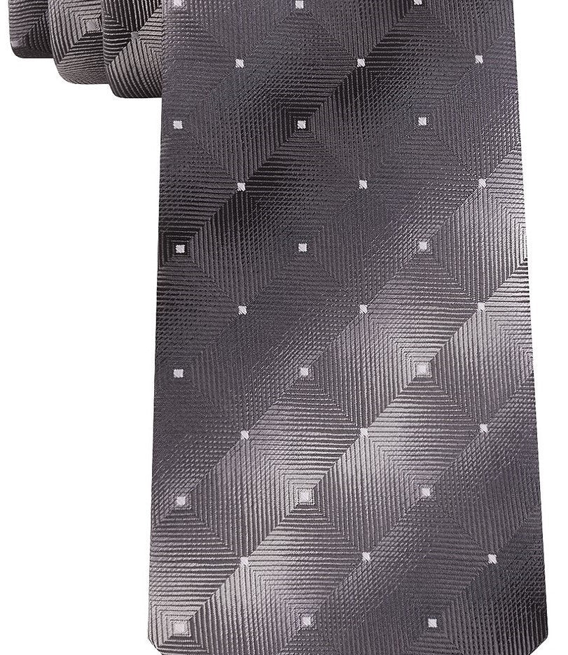 Van Heusen Men's Pizarroso Geo Tie Black Size Regular