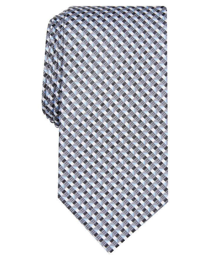 Perry Ellis Men's Quinta Classic Check Tie Navy Size Regular