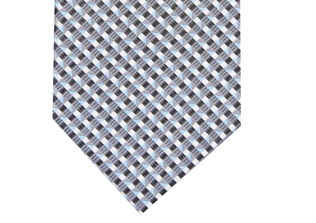 Perry Ellis Men's Quinta Classic Check Tie Navy Size Regular