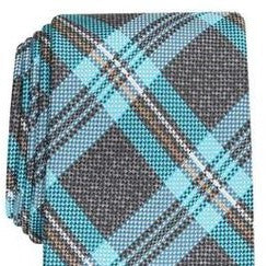 Perry Ellis Men's Duxbury Plaid Tie Black Size Regular