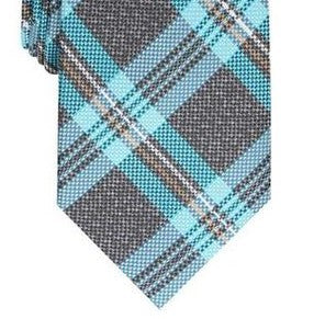 Perry Ellis Men's Duxbury Plaid Tie Black Size Regular