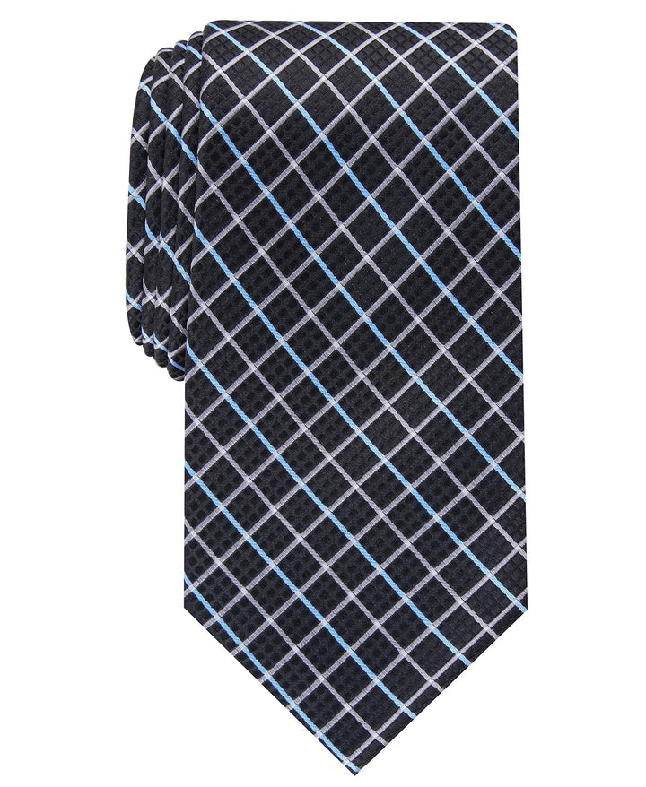 Perry Ellis Men's Elmdale Grid Tie Black Size Regular