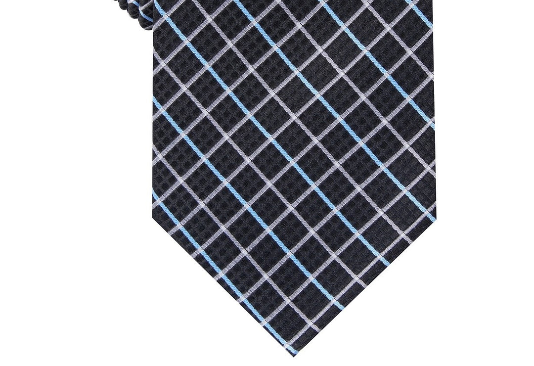 Perry Ellis Men's Elmdale Grid Tie Black Size Regular