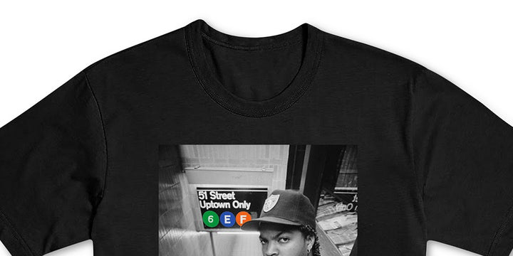 Merch Traffic Men's Ice Cube Subway Graphic T-Shirt Black Size Small