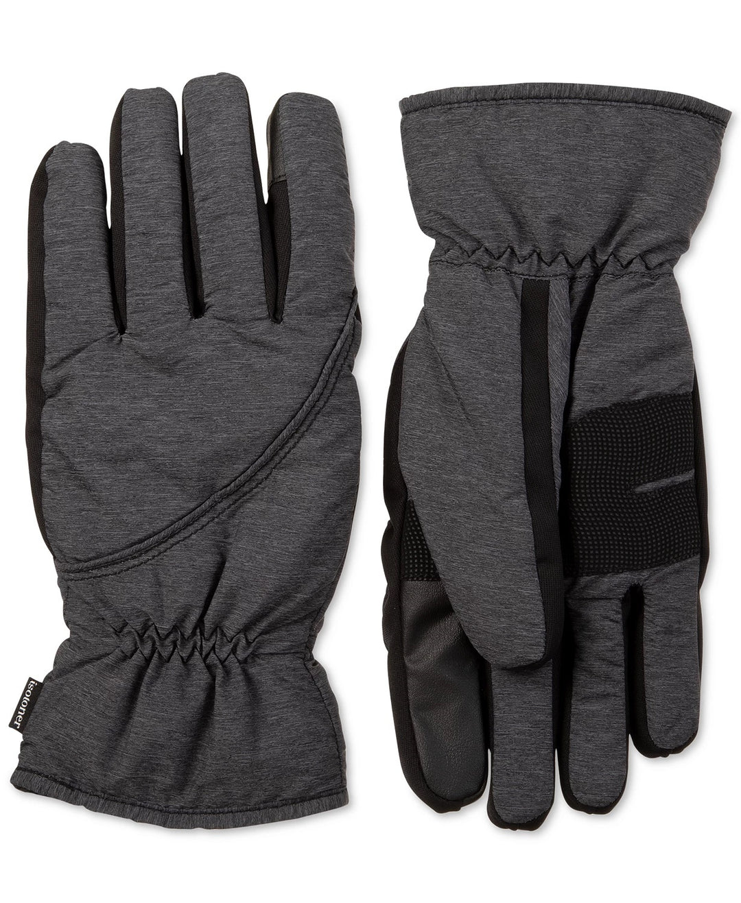 Isotoner Signature Men's Sleek Heat Waterproof Gloves Black Size Large