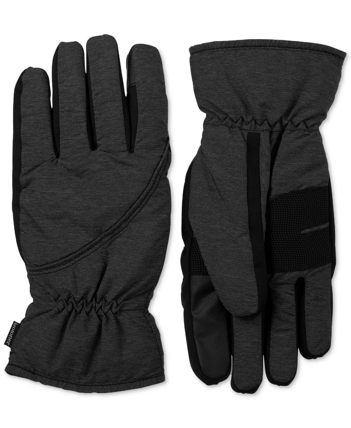 Isotoner Signature Men's Sleek Heat Waterproof Gloves Black Size Medium