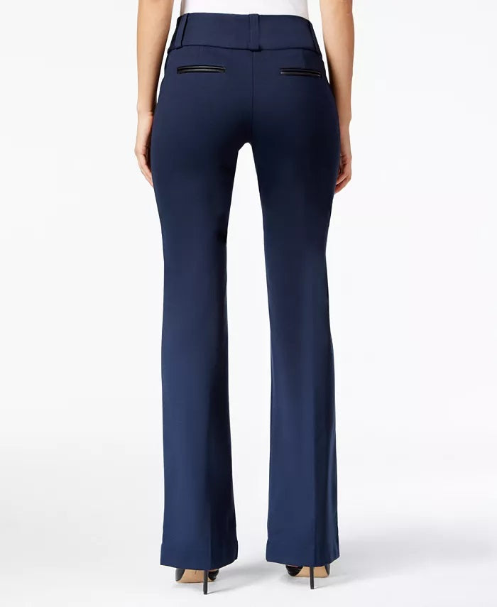 Alfani Women's Wide-Leg Trousers Navy Size 0