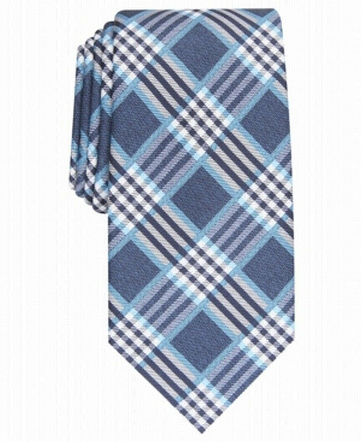 Perry Ellis Men's  Cameron Plaid Tie Navy One Size