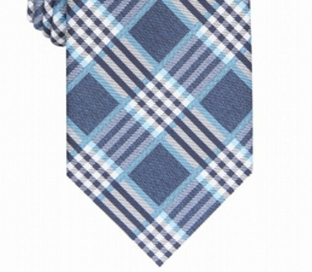 Perry Ellis Men's  Cameron Plaid Tie Navy One Size