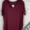 Alfani Women's Plus Satin-Trim High-Low T-Shirt  Dark Red Size 1X