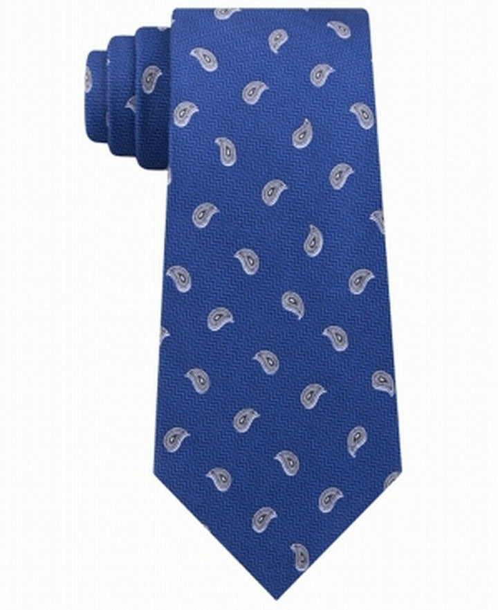 Michael Kors Men's Medium Blue Paisley 100% Silk Neck Tie Blue Size Regular