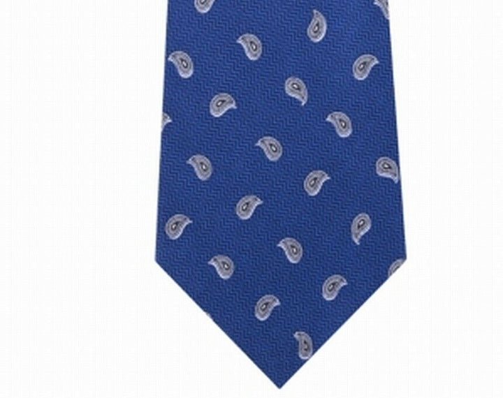 Michael Kors Men's Medium Blue Paisley 100% Silk Neck Tie Blue Size Regular