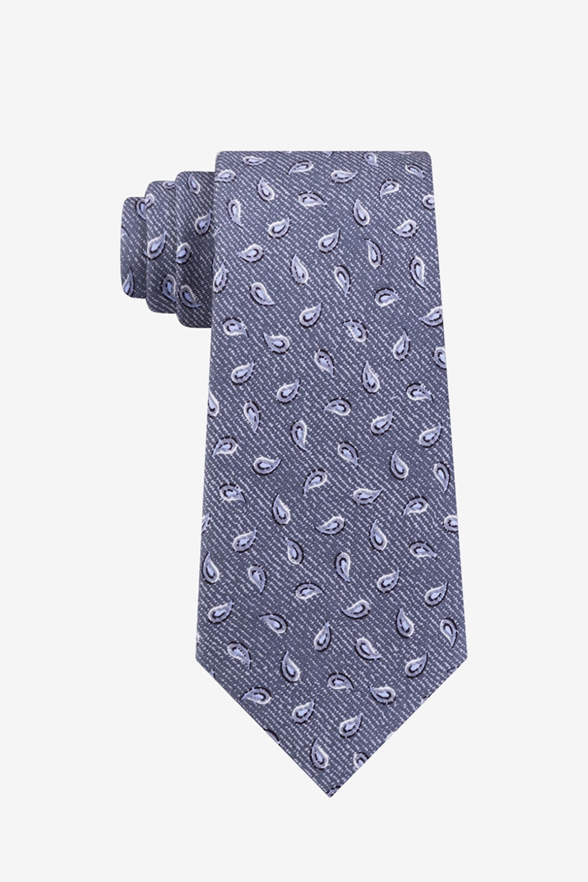 Michael Kors Men's Classic Tossed Pine Silk Twill Tie Gray Size Regular