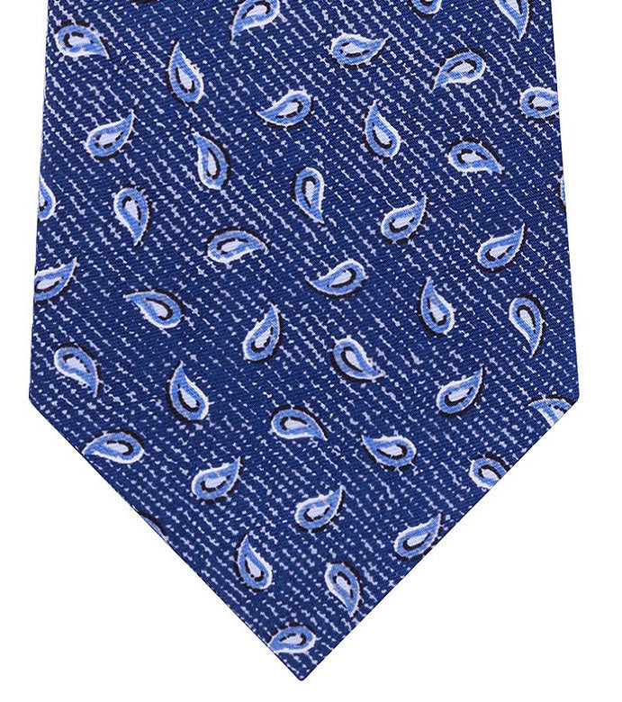 Michael Kors Men's Classic Tossed Pine Silk Twill Tie Navy Size Regular