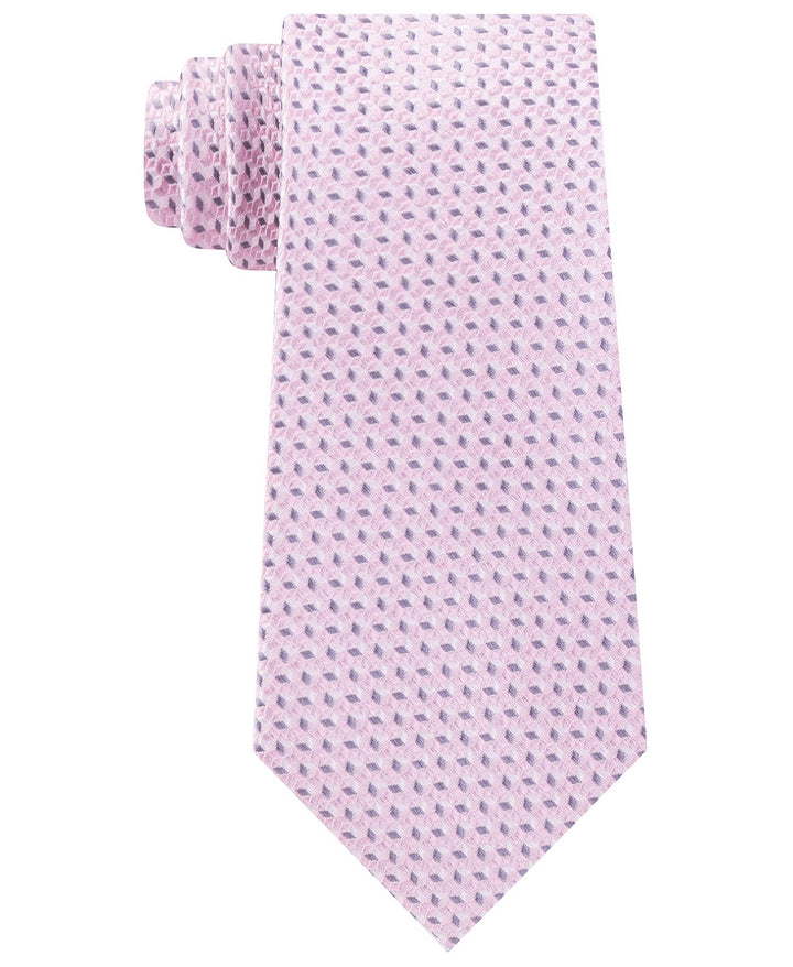 Michael Kors Men's Pink W/ Mini Flecks Geometric Silk Neck Tie Pink Size Regular