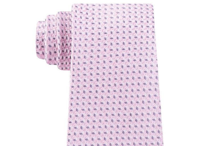 Michael Kors Men's Pink W/ Mini Flecks Geometric Silk Neck Tie Pink Size Regular