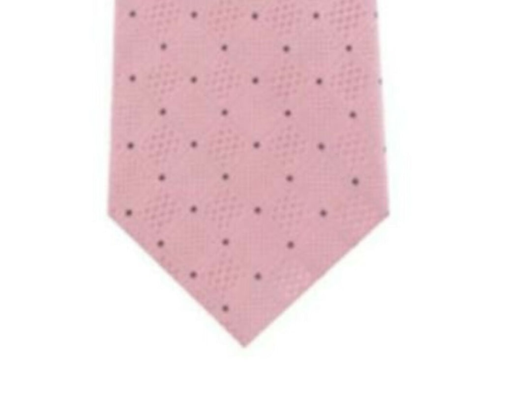 Michael Kors Men's Gingham Checkered Grid Classic Neck Tie All Pink Size Regular