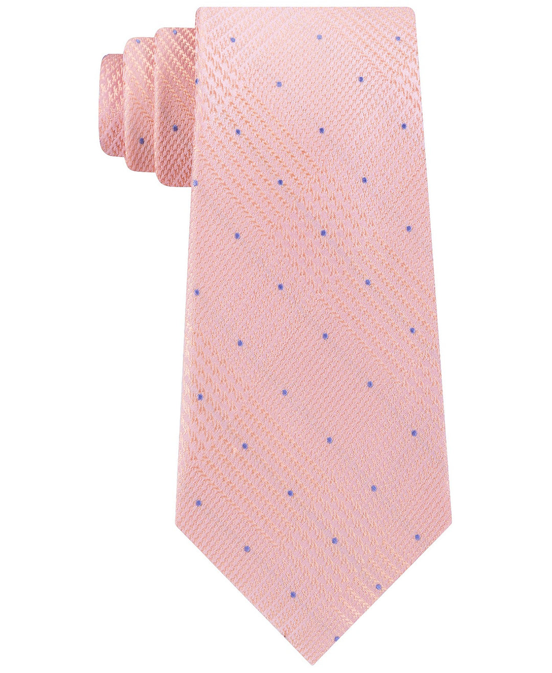Michael Kors Men's Classic Glen Check Dot Tie Pink Size Regular