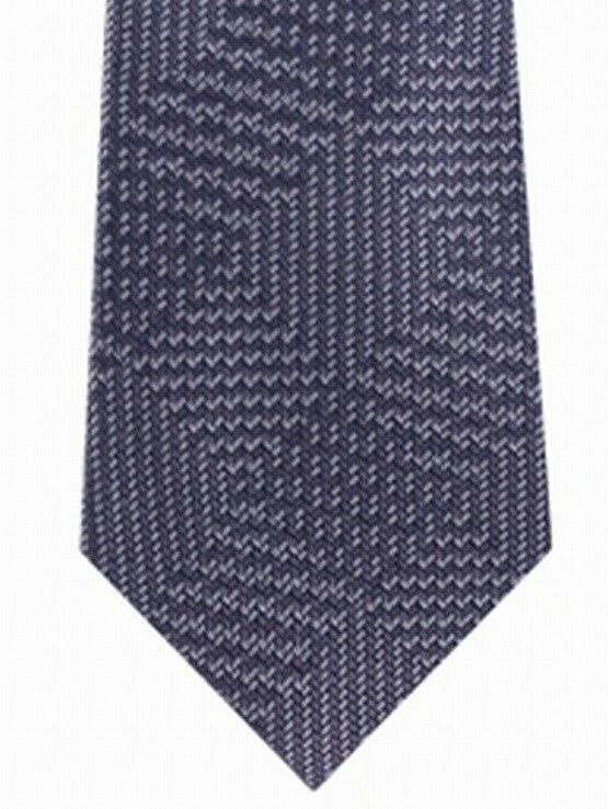 Michael Kors Men's Textured Geometric Patchwork Tie Gray Size Regular