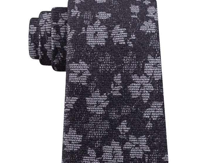 Michael Kors Men's Artisanal Shadow Botanical Tie  Black Size Regular