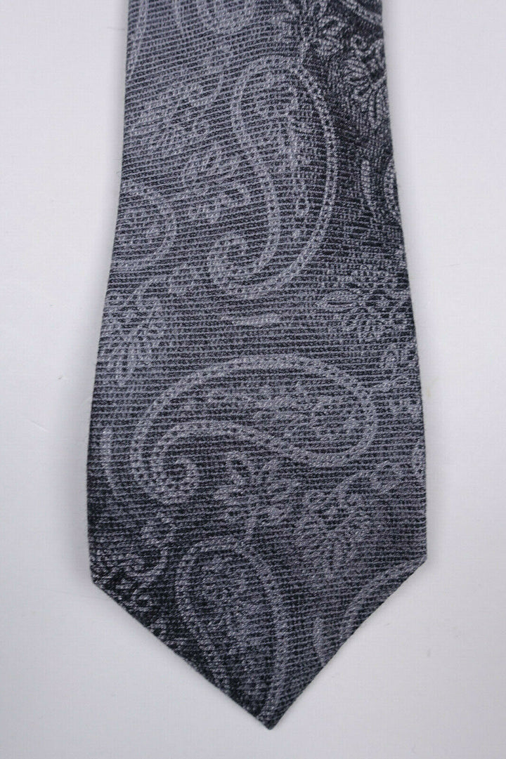 Michael Kors Men's Artisinal Shadow Paisley Tie Gray Size Regular