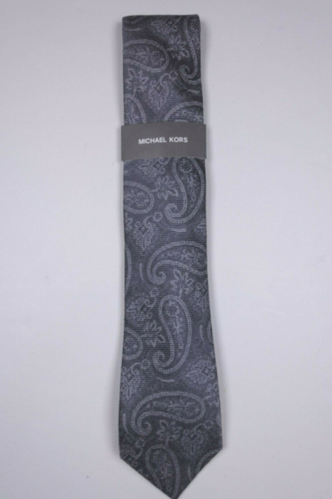 Michael Kors Men's Artisinal Shadow Paisley Tie Gray Size Regular