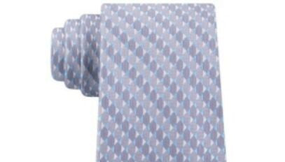 Michael Kors Men's Mirrored Circles Tie Blue Size Regular