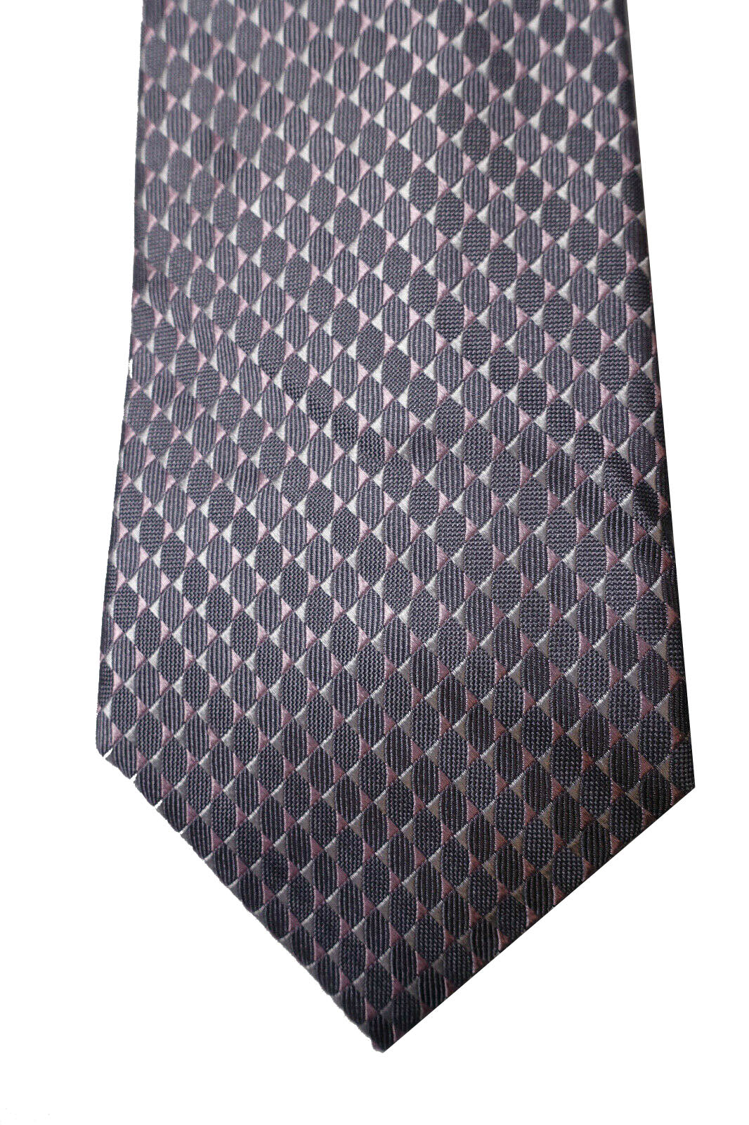 Michael Kors Men's Geometric Boxes Neck Tie Pink Size Regular