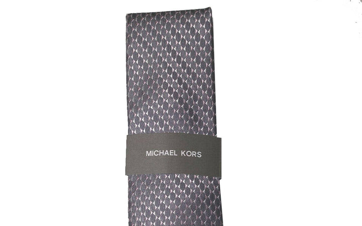 Michael Kors Men's Geometric Boxes Neck Tie Pink Size Regular