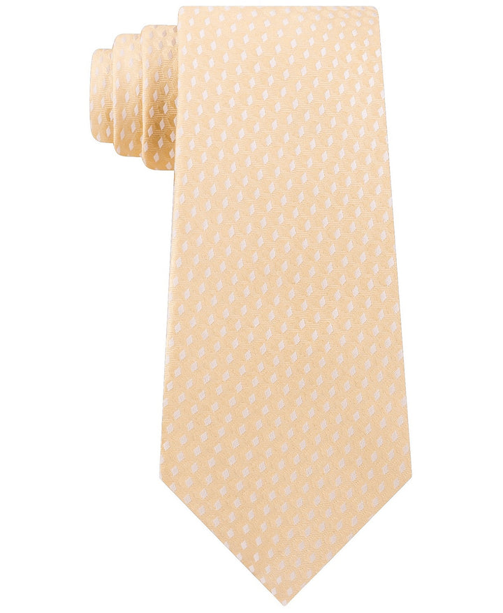 Michael Kors Men's Geometric 100% Silk Neck Tie Yellow Size Regular