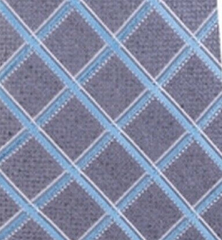 Michael Kors Men's Asymmetric Grid Tie Blue Size Regular