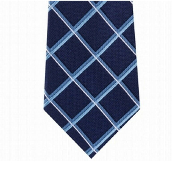 Michael Kors Men's  Classic Multi-Grid Silk Tie Blue One Size