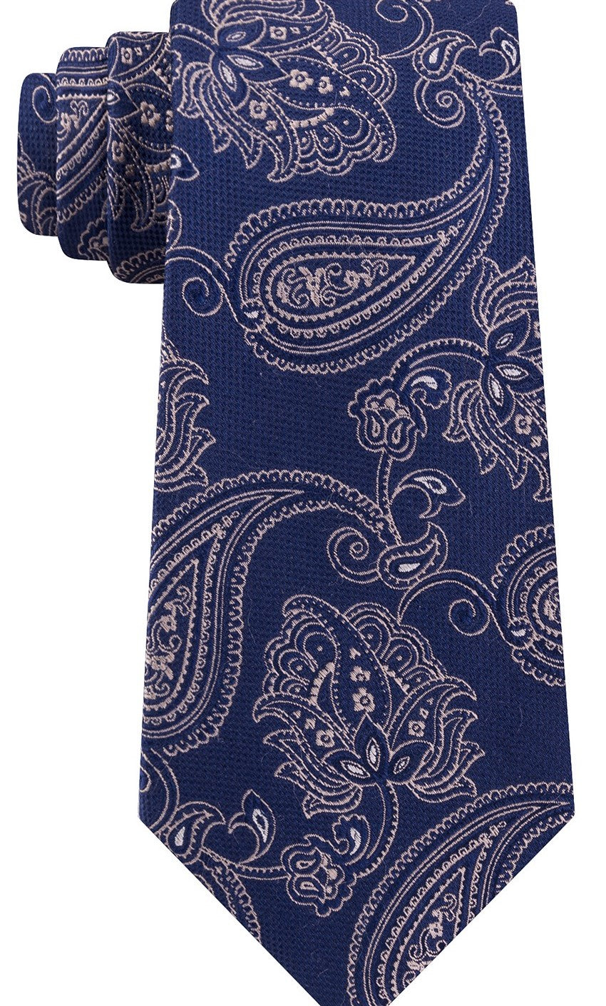 Michael Men's Kors Paisley Neck Tie Navy Size Regular