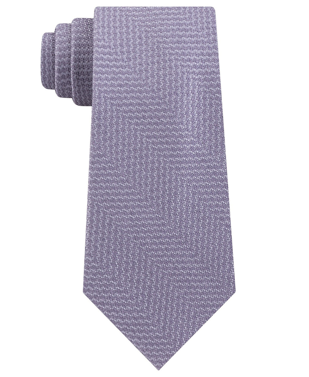 Michael Kors Men's Gray Plaid Wool Silk Blend Textured Neck Tie Gray Size Regular