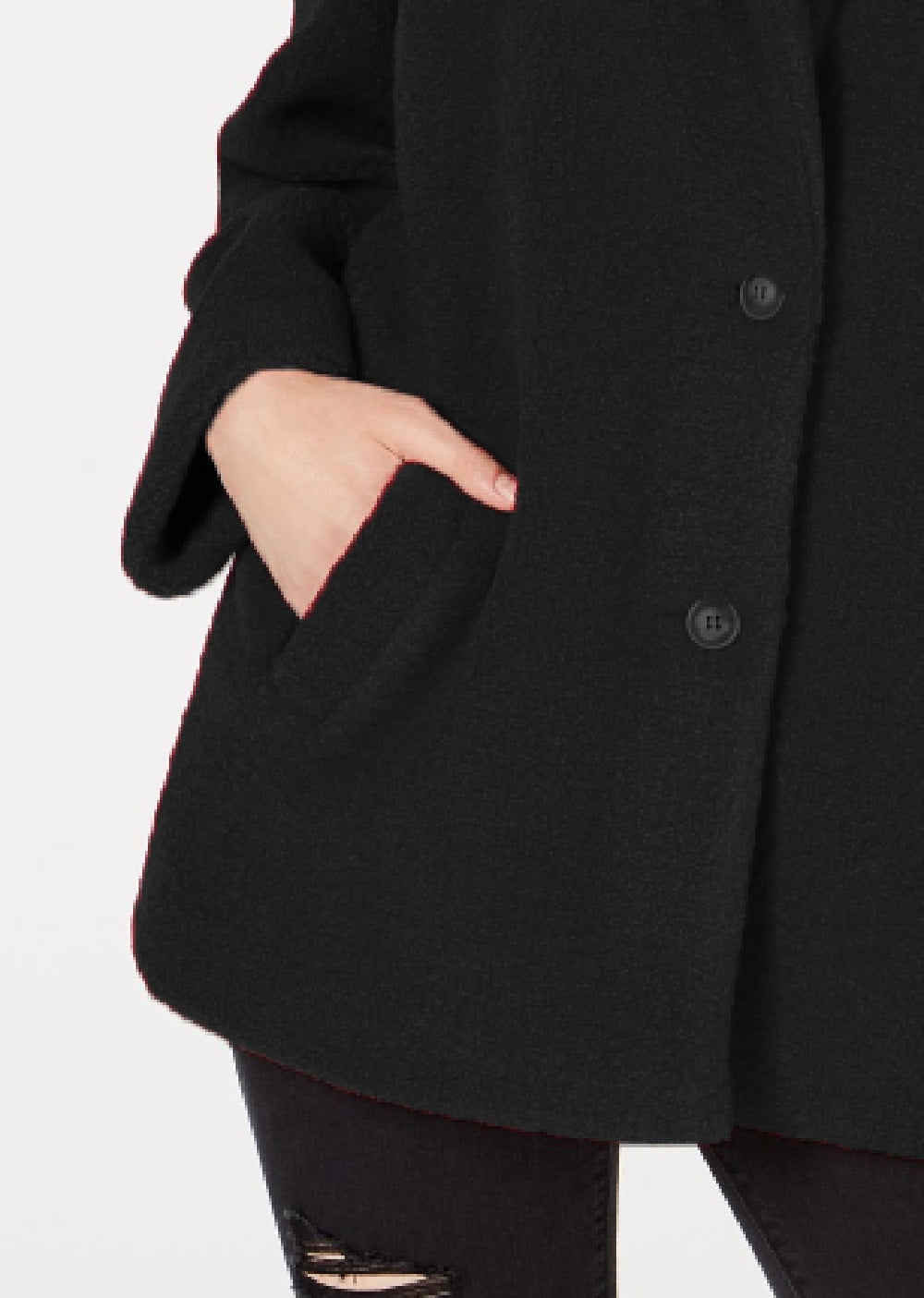 Collection B Juniors Faux-Faux Coat Black Size 2 Extra Large