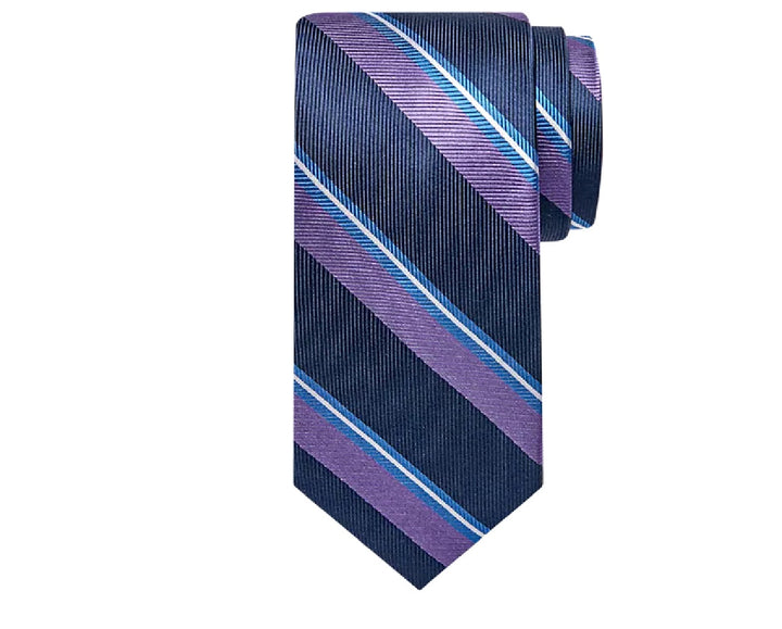 Tommy Hilfiger Men's Village Classic Stripe Tie Purple Size Regular