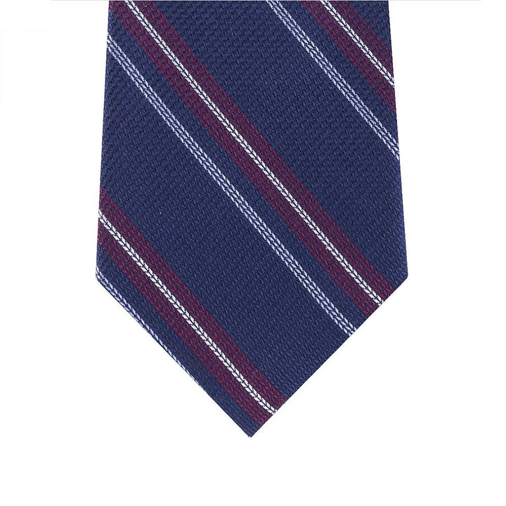 Tommy Hilfiger Men's Classic Textured Stripe Tie Navy - One Size