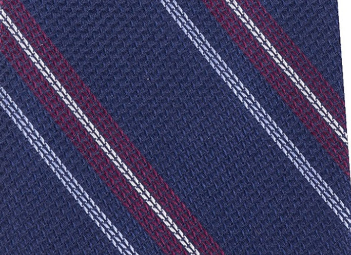 Tommy Hilfiger Men's Classic Textured Stripe Tie Navy - One Size