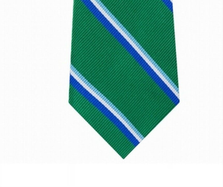Tommy Hilfiger Men's Bronx Stripe Silk Tie Green Size Regular