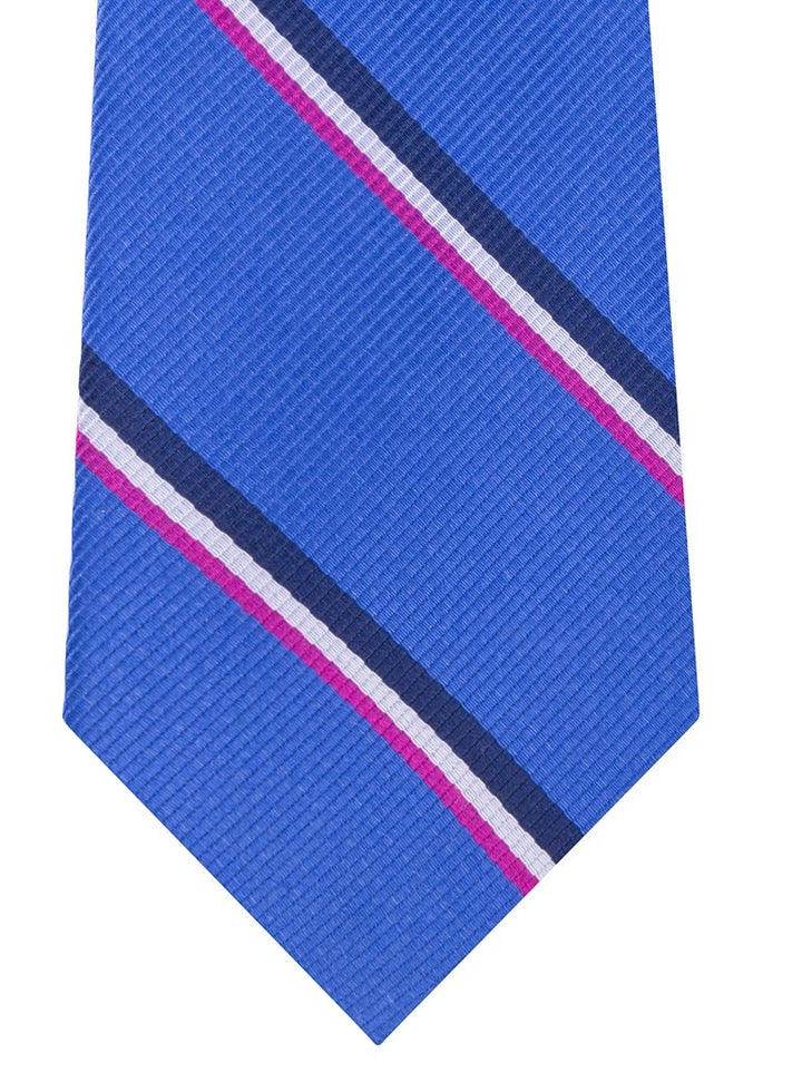 Tommy Hilfiger Corbata de seda a rayas Bronx para hombre, color azul marino, talla regular