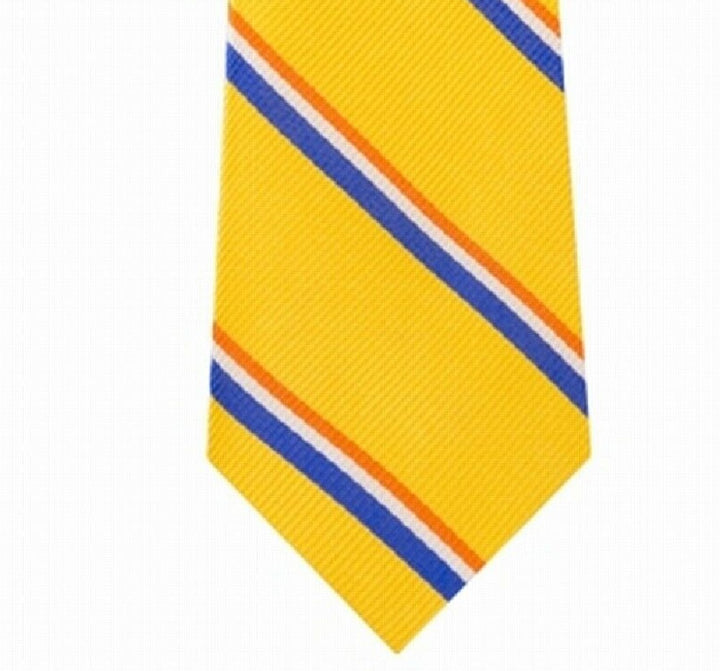 Tommy Hilfiger Men's Bronx Stripe Silk Tie Yellow One Size