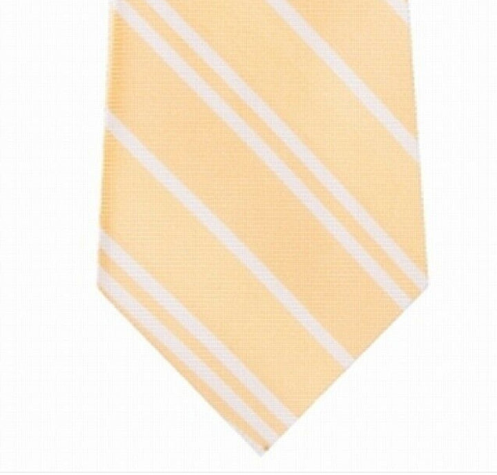 Tommy Hilfiger Men's Flatiron Stripe Tie Yellow Size Regular