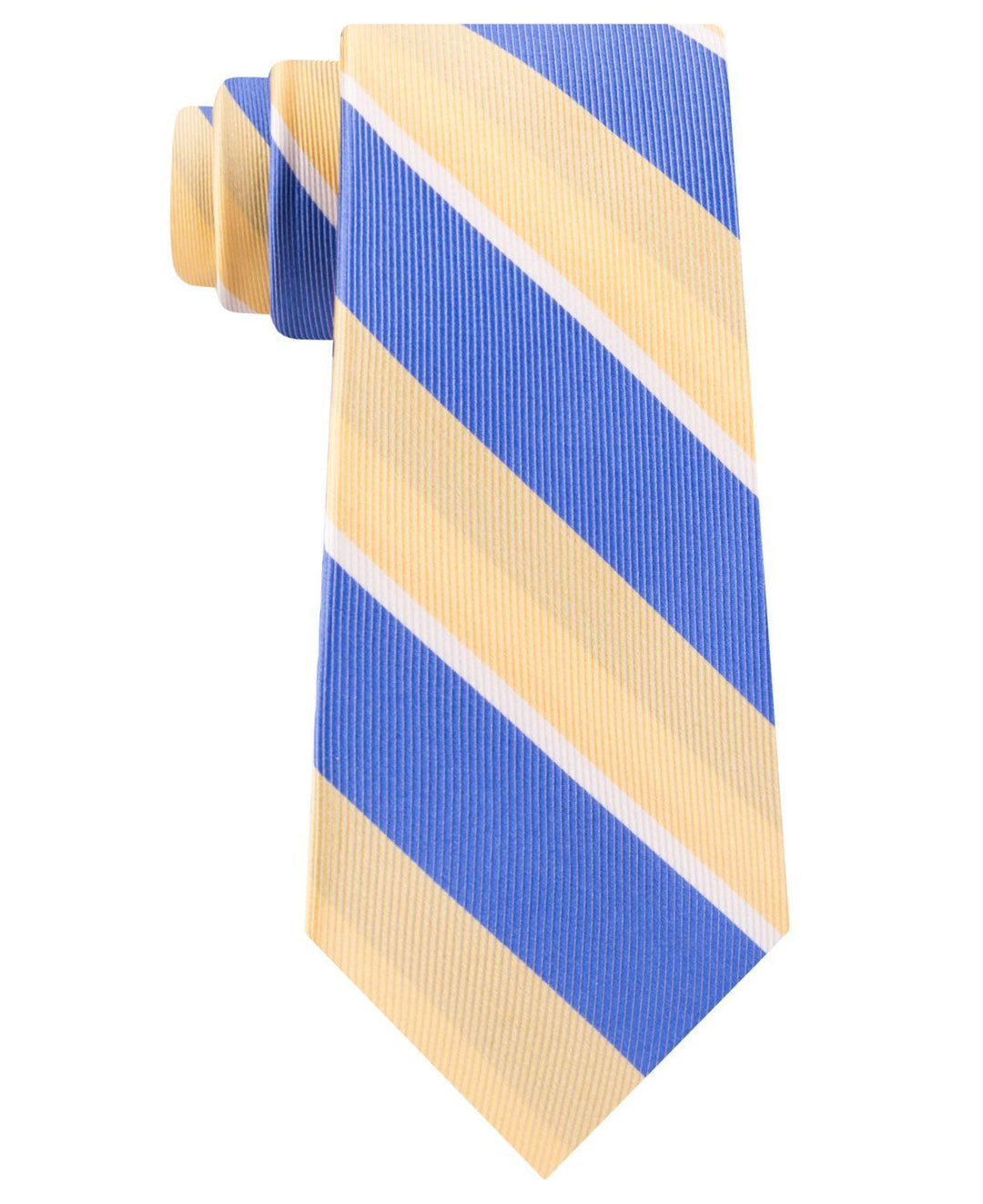 Tommy Hilfiger Men's Bright Medium Stripe Tie Yellow Size Regular