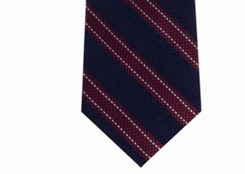 Tommy Hilfiger Men's Stitch Line Stripe Tie Red Size Regular