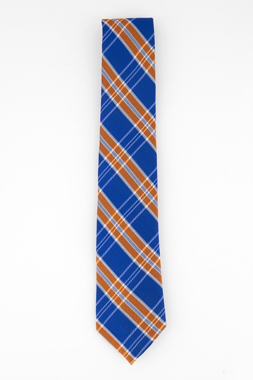 Tommy Hilfiger Men's Vincent Plaid Tie Orange Size Regular