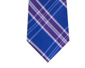Tommy Hilfiger Men's Vincent Plaid Tie Purple Size Regular