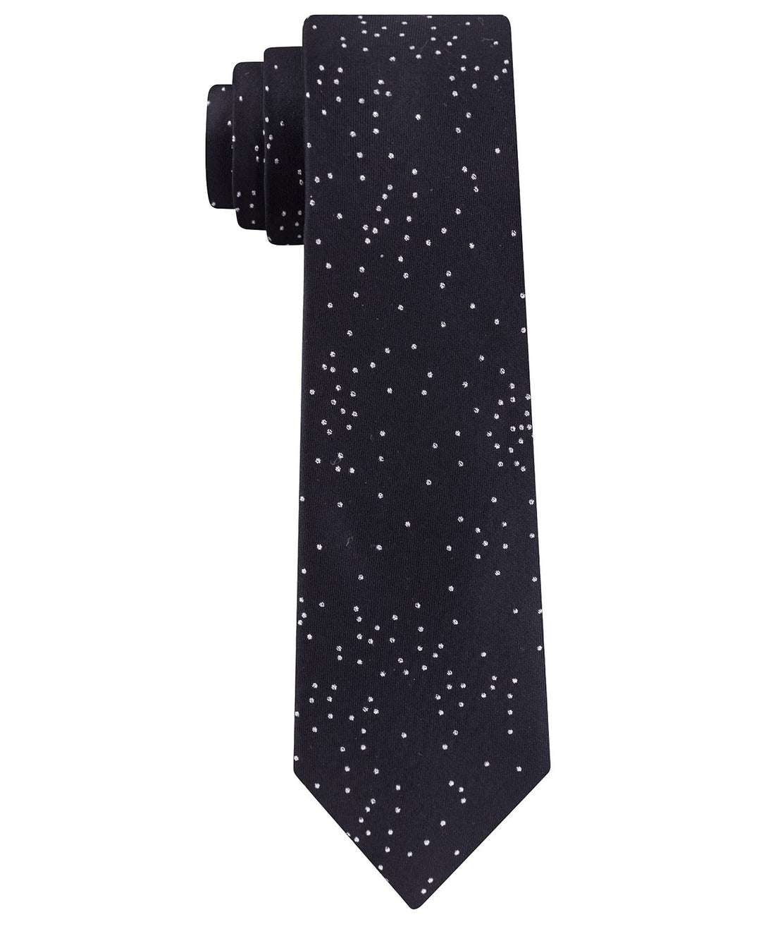 Calvin Klein Men's Speckled Dots Tie Black Size Regular