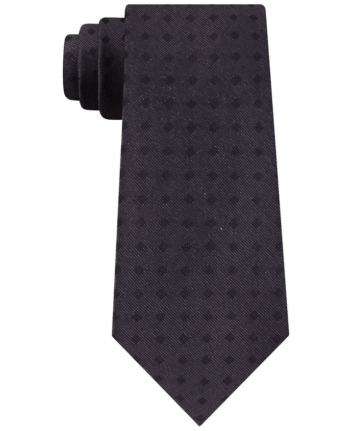 Calvin Klein Men's Shimmer Squares Tie Black Size Regular