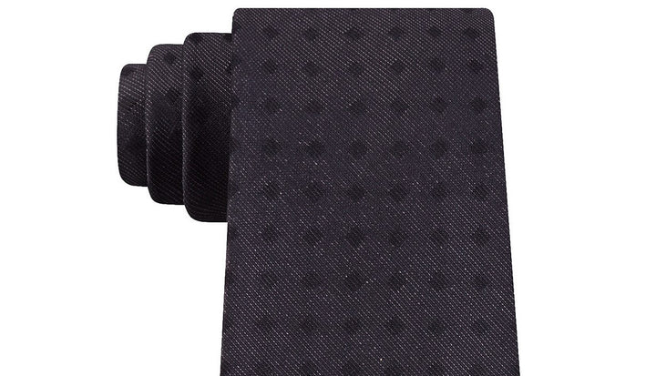 Calvin Klein Men's Shimmer Squares Tie Black Size Regular